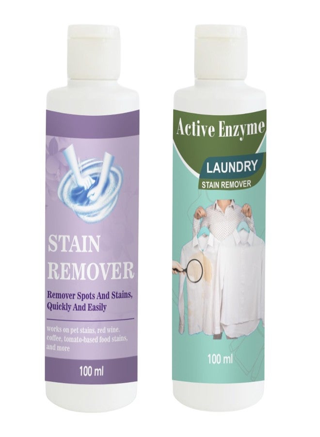 مجموعة مزيل البقع من توفوس، تحتوي على مزيل بقع بنفسجي وفستقي | محلول تنظيف متعدد الأسطح للملابس والأقمشة والمفروشات (100 غرام لكل عبوة) - Image 1